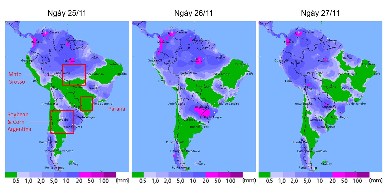 [Thời tiết] Miền trung Brazil tiếp tục có mưa trên diện rộng trong vài ngày tới